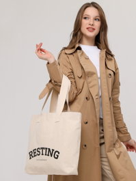 Zoozie Bags 2068 Bolso de mano de algodón 100% color crema